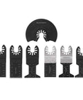 52 Piece High Carbon Steel Oscillating Saw Blades Kit with 34mm, 44mm, 88mm blades for wood, metal, plastic, and drywall cutting