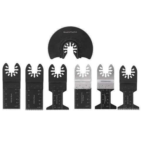 52 Piece High Carbon Steel Oscillating Saw Blades Kit with 34mm, 44mm, 88mm blades for wood, metal, plastic, and drywall cutting