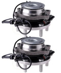 2 Pack Front Wheel Hub Bearing Assembly With ABS Sensor For Nissan Frontier 6 Lugs Fits 2013 2018 Desert Runner 4.0L And 2011 2015 LE 2.4L Direct Replacement Left And Right, side view