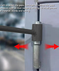 Close-up of Double Head Steel Door Hinge Adjustment Wrench For Fire, Cleanroom And Security Doors in use on a hinge.