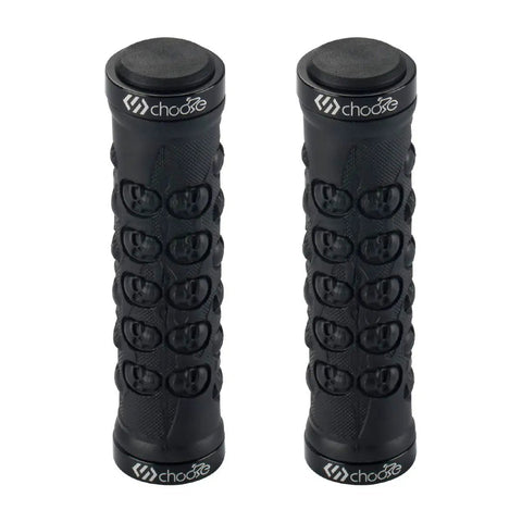Mountain Bike Grips Double Lock On Handlebar Grips For MTB BMX Folding Bikes 22mm Diameter Soft Comfortable Palm Protection Shock Absorption For Long Rides.