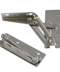 90 Degree Lift Up Cabinet Hinges Set 1 Pair With Soft Close Damping System Scissor Hinges in stainless steel with springs