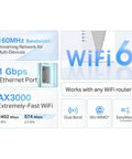 AX3000 WiFi 6 Range Extender For Home Setup, Dual Band Repeater With Ethernet Port, Boosts Coverage Up To 2400 Sq Ft And Handles 64 Devices, Easy App Setup And EasyMesh Ready, RE715X, features display with 160MHz bandwidth, 1 Gbps port, WiFi 6