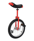 16 Inch Adjustable Unicycle For Outdoor Fitness And Fun, Rugged Ergonomic Design With Durable Plastic And Metal Construction, Easy Seat Post Clamp, Red Ride For Everyday Training And Street Cruising