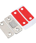 Ultra Thin Magnetic Door Catch Kit Stainless Steel Cabinet Latch With Strong Hold 8 Pack Ez Install 2 Way Adhesive components
