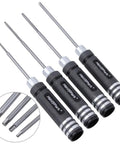 RC Hex Driver Set 1.5mm 2.0mm 2.5mm 3.0mm Allen Wrench Kit with steel bits and non-slip handles for Traxxas RC Cars