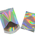 Holographic Metallic Poly Mailers Self Sealing Glitter Bags For Shipping And Packaging 4.5 By 6.5 Inch Outer Size With 1.57 Inch Seal Area