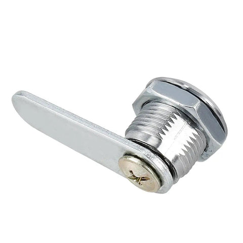 Cam Lock For Drawer Cabinet 0.69 Inch Outside Cylinder, Five Eighths Inch Length, fits three-eighths inch panel thickness key view.