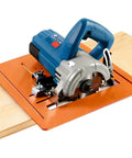 Rugged As Nails Circular Saw Base Plate Swap Out Bottom Board on wood for precise cuts, 28x25cm engineering plastic material.