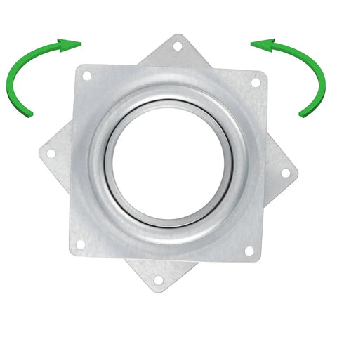Rock Solid 6 Inch Lazy Susan Hardware 10 Pack Square Turntable Bearing Plate Zinc Plated Steel for smooth 360 rotation.