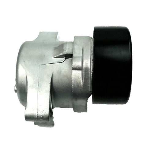 Top Ride Ready Drive Belt Tensioner Pulley for Honda Odyssey 2005 to 2008 with 2.4L engine, metal ribbed design, side view.