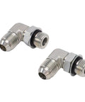 3/8 Inch Male Flare To Or 90 Degree Industrial Hose Fitting For Tractor And Factory Press Links Flared Tubing To Orbital Rod Ends With Secure 6000 Psi Seal Meeting Sae J514 J1926 Standards, carbon steel