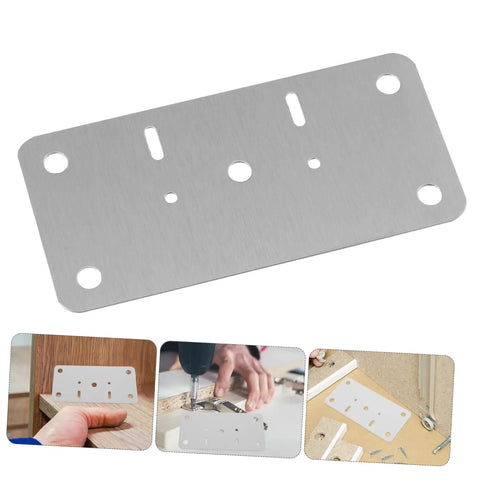 Stainless Steel Hinge Repair Plate Kit For Cabinets And Doors 10 Sets Easy To Use Quick Fix Reinforcement Plates For Kitchen Cupboards And Storage Durable Cabinet Door Repair Boards