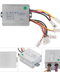 12V 500W DC Brushed Motor Speed Controller with aluminum body and wiring harness for electric scooter or trike builds.