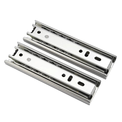 Two Pack 5 Inch Mini Drawer Slides With Full Extension And Ball Bearing Side Mount Rails For Smooth Quiet Drawer Operation Undermount Friendly Easy Install Ideal For DIY Home Upgrades And Multi Drawer Projects, zinc-plated steel