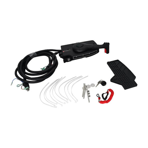 881170A15 Boat Outboard Side Mount Remote Control Box For Mercury Mariner Throttle System, Right Hand 8 Pin Connector With 15ft Harness, Easy Plug And Play Remote Control Box Replacement For All Current Outboard Models