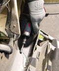 Heavy Duty 1/4 Inch Collet Air Die Grinder Featuring Ergonomic Grip And Mean Knockout Motor cranking up to 35000 Rpm used for grinding plastic surfaces.