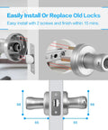 Smart Door Lock Handle With Fingerprint Biometric Security For Bedroom Home And Office Use Durable Keyless Entry installation view