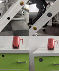 Installation view of thirty pcs black plastic hole plugs for cabinet and screw holes, 13 mm bottom diameter, on furniture.