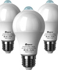 Motion Sensor LED Bulbs With 5500K Daylight No Hassle Auto On Off Lighting For Dusk To Dawn Security Motion Activated 13W 100W Equivalent E26 A19 Outdoor And Indoor 3 Pack Energy Saving, 3-pack A19 bulbs