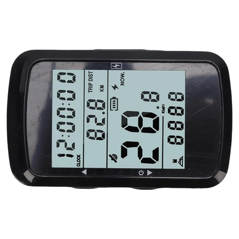 Front view of a GPS Bike Computer With 2.4 Inch Screen And 28 Hour Battery Life For Mountain And Road Cycling With Manual Backlight.