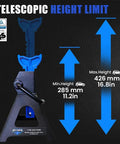 ANTPOWER 3-Ton jack stands (pair), blue steel, adjustable height 11.2–16.8 in