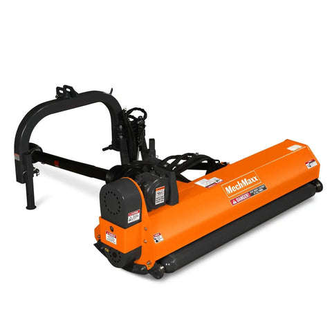 65 Inch PTO Driven 3 Point Hitch Offset Flail Ditch Bank Mower For 30 To 60HP Cat 1 Tractors, 85 Inch Offset side view