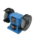 Badass 5 Inch Desktop Bench Grinder With Dual 36 And 60 Grit Wheels And Built In Work Light designed for sharpening blades and polishing hardware.