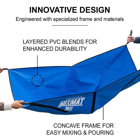 Ultra Fast Mixing Tool For Concrete Cement Mortar And Soil, Portable And Easy To Clean with layered PVC and concave frame