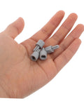 Four Pack Motor Adapter Wheel Connectors in hand for DIY robotics and smart car builds