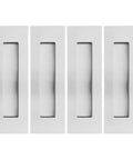 Stainless Steel Hidden Door Pull Handles For Sliding Doors 4 Pack, Recessed Finger Pulls, Embedded Design, Safe Flush Edges