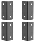 Heavy Duty L Shaped Corner Brace Set Of 4 Stainless Steel Right Angle Brackets in black finish for shelves and furniture repair