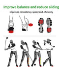 Golf Force Pedal Training System for Swing Power and Balance with a Rubber Pedal Exerciser Step Pad demonstrating ground control