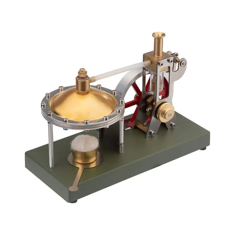 Hands On Steam Engine Kit That Actually Works Retro Vertical Model With Spherical Boiler Support Diy Stem Project For Adults Classic Metal Build Educational And Fun, metal steam engine model on base
