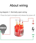 Wiring diagram for Metal Emergency Stop Push Switch with Normally Open contacts showing electrical connections and components.