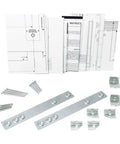 WX4 A019 JXA019K Microwave Mounting Kit Replacement with metal brackets, screws, and instructions for undercabinet installation