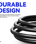 Close-up of Universal DC Power Cord For Tattoo Machines With Pen Rotary Systems, Durable silicone shell for reliability.
