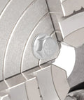Flanged hex bolt, 1/4-20 x 1, stainless steel 304, full-thread, installed in metal assembly.