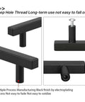 Black Cabinet Pulls 3 Inch Drawer Pulls 5 Pack Bar Pulls For Cabinets Kitchen Hardware Handles With Mounting Screws Included Hollow But Solid After Install close-up view