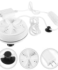 Travel Ready Compact Washing Machine Acts As A Laundry Game Changer With White Design And Power Adapter For Delicate Fabrics.