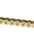 Gold chain from Gold 14 Tooth Front Sprocket And 50 Tooth Rear Sprocket Drive Chain Kit For XR100R 1985 Through 2003 And CRF100F 2004 Through 2013