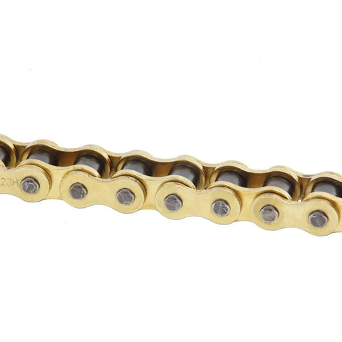 Gold chain from Gold 14 Tooth Front Sprocket And 50 Tooth Rear Sprocket Drive Chain Kit For XR100R 1985 Through 2003 And CRF100F 2004 Through 2013