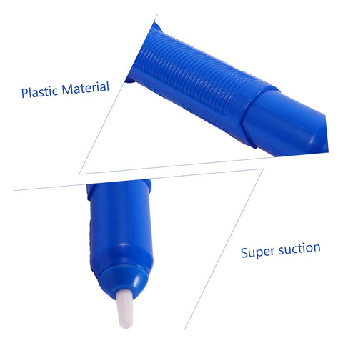 Desoldering Pump Solder Sucker For PCB Repair And Solder Removal Tool DIY Friendly Easy Grip Desolder Gun with blue plastic body