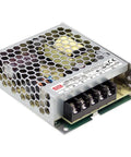 5V 10A 50W Switching Power Supply With Single Output, Slick Space-Saver 1U Low-Profile Design, metal housing, close-up view