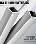 Two Pack Aluminum Square Tubing 1 Inch Outer Diameter, 0.12 Inch Wall, 24 Inch Length Straight Industrial Metal Tube For Furnishings, DIY Projects, And Machinery, Durable, Corrosion Resistant 6061 Alloy