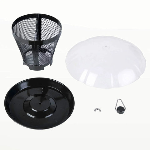 Outdoor Bird Feeder Dual Use Metal Mesh With Weatherproof Dome 2.5 Pound Seed Capacity For Finches And Cardinals parts