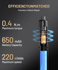 Image highlighting 95 In 1 Precision Electric Screwdriver Kit With 86 Magnetic Bits And Visual Screen, 0.4Nm Torque For Stubborn Screws.