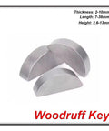 Heavy Duty Carbon Steel Woodruff Keys For High Torque Use Precision Fits Shaft And Hub Stops Slippage Keeping Power Transfer Solid Rust Proof Corrosion Proof Build For Shop Garage And Crew Built Tough To Ensure Smooth Performance Daily, pack of three sizes