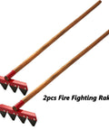55 Inch Fire Rake With Locust Wood Handle, Heavy Duty Wildland Firefighting Tool, 12.2 Inch Wide Head And 3.15 Inch Thick Rake Head
