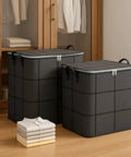 210 Liter Large Capacity Storage Bags Waterproof Dustproof Foldable Closet Organizers Heavy Duty Moving Bags With Handles and Zippers For Clothes Comforters Blankets 1 Pack shown in front view